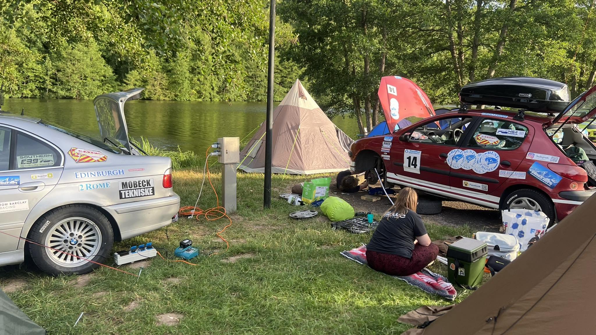 May be an image of campsite and text